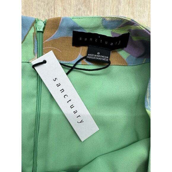 Sanctuary Revolve Mini Skirt New! 100% Rayon Pastels Easter Greens Pinks - Picture 3 of 5